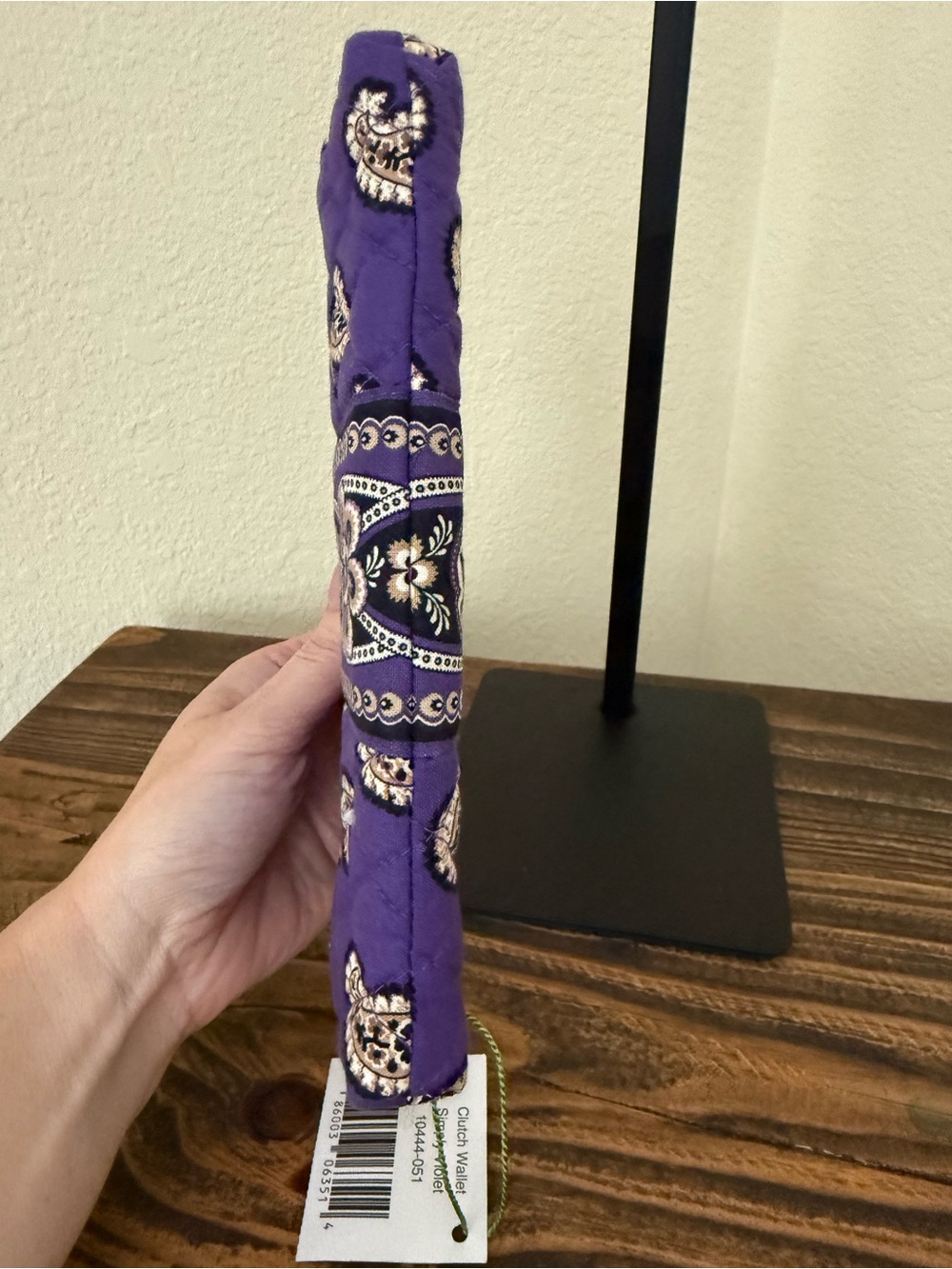 Vera Bradley Vintage Kisslock Clutch Wallet | NWT | Retired Purple Paisley Print - Picture 4 of 8